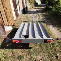 carrello porta moto 3 corsie