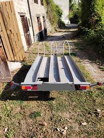 carrello porta moto 3 corsie