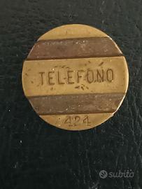 Gettone Telefonico Mod. O.B. Raro serie 424 ottone