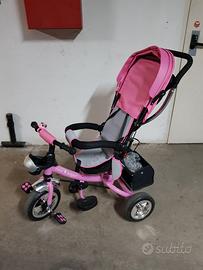 Triciclo Bambina Bimba rosa bici bicicletta