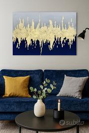 Quadro astratto moderno dipinto su tela