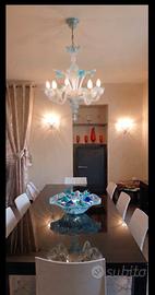 lampadario anni 70 in vetro di murano 