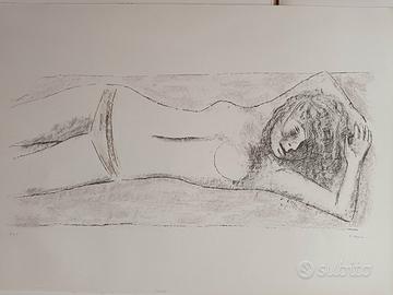 Ritratto. Litografia di Xavier Bueno