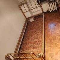 Letto singolo in ottone con rete