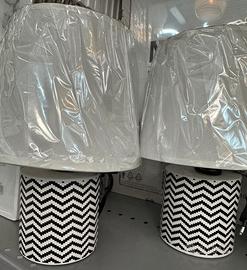 ABAT JOUR COPPIA LAMPADE TAVOLO E PARALUME