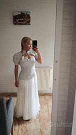 Completo con corsetto, bolero e gonna