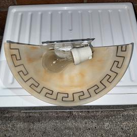 Set di Applique da parete in vetro e metallo