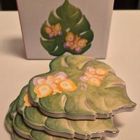 Set 4 sottobicchieri originali Thun in ceramica di