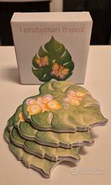 Set 4 sottobicchieri originali Thun in ceramica di