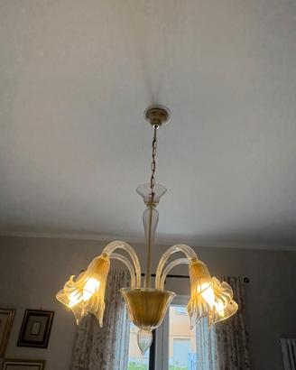 Lampadario in vetro di Murano 5 braccia