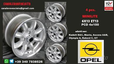Cerchi minilite 6x13 et13 4x100 opel