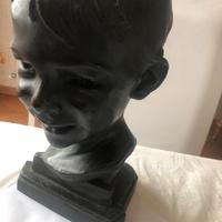Statua bambino bronzo G. Inghilleri ‘900 firmata