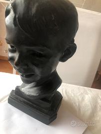 Statua bambino bronzo G. Inghilleri ‘900 firmata