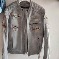 giubbotto in pelle biker nuovo con etichetta 