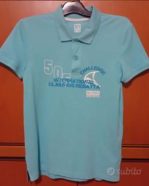 T-shirt maglietta polo celeste 2 euro
