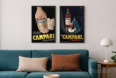 2 poster ristampe campari