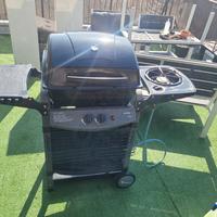 barbecue  a gas sochef con fornello laterale 