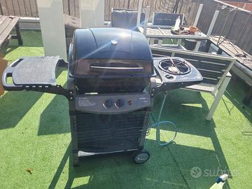 barbecue  a gas sochef con fornello laterale 