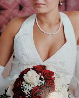 Abito da Sposa Principessa | Taglia 40 | Con Velo