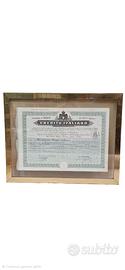 Certificato azionario del Credito Italiano