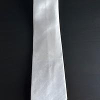 Cravatta seta lucida bianca