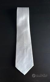 Cravatta seta lucida bianca