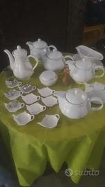 Set Teiere in porcellana bianca