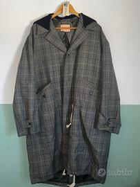 PLAN C – Cappotto/Giacca lunga a quadri in lana