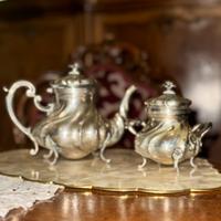 Set argento 800 teiera e zuccheriera