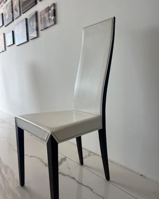 Set 6 sedie Cattelan Italia in pelle bianca
