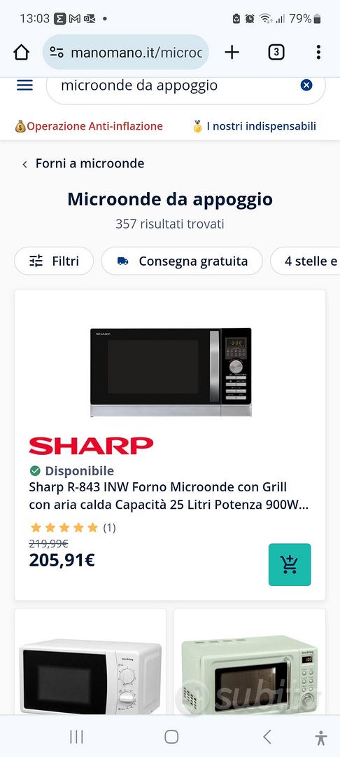forno a microonde combinato con grill e aria calda - Elettrodomestici In  vendita a Palermo