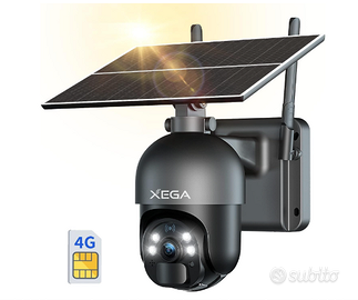 Xega 3G/4G LTE Telecamera Solare Esterno con SIM
