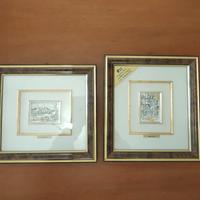 Lotto di due quadretti in argento 925 
