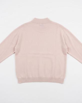 Cardigan rosa cipria collo alto Elvis taglia L/XL