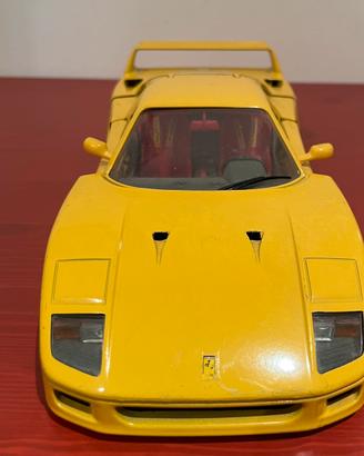 Modellino Ferrari f40 giallo Modena Burago 1/18