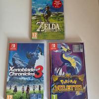 Zelda BOTW / Xenoblade 3 / Pokemon Violetto
