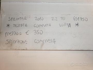 Testata completa sprinter 2010 2.2 td 651950