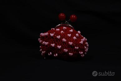 Borsellino portamonete all'uncinetto 