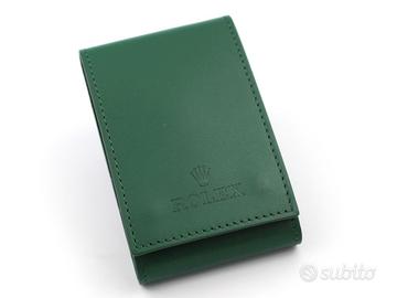Porta Orologi ROLEX Vera Pelle Verde Originale