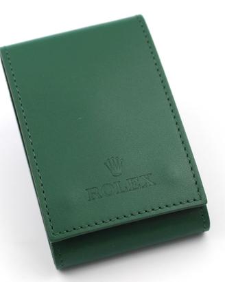 Porta Orologi ROLEX Vera Pelle Verde Originale