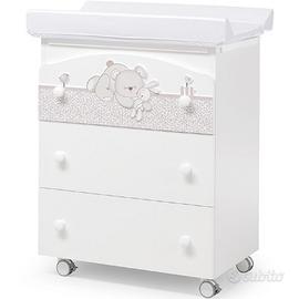 Cassettiera Fasciatoio Erbesi Birba Bianco