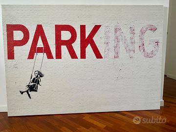 Canvas Parking Girl Swing" di Banksy