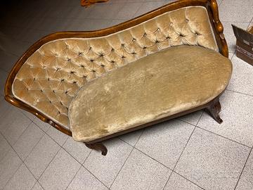 Chaise longue/ dormeuse/ divanetto imbottito vinta