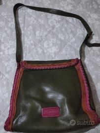 Borsa da Donna verde scuro/rosa di Moschino Jeans