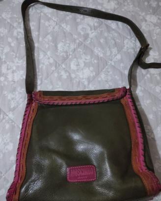Borsa da Donna verde scuro/rosa di Moschino Jeans