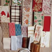 Lotti di nastri natalizi Vichy 