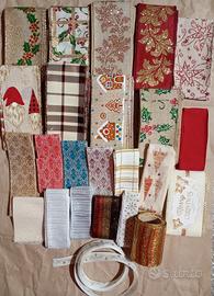 Lotti di nastri natalizi Vichy 