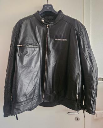 Giacca 5XL in Pelle Harley Davidson con protezioni