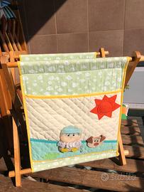 Portaoggetti cameretta bambini in tessuto e legno