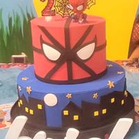 Torta scenografica spiderman 